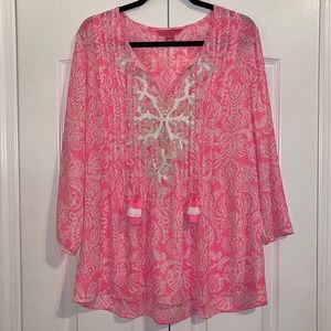 Lilly Pulitzer hot pink Marlina Tunic